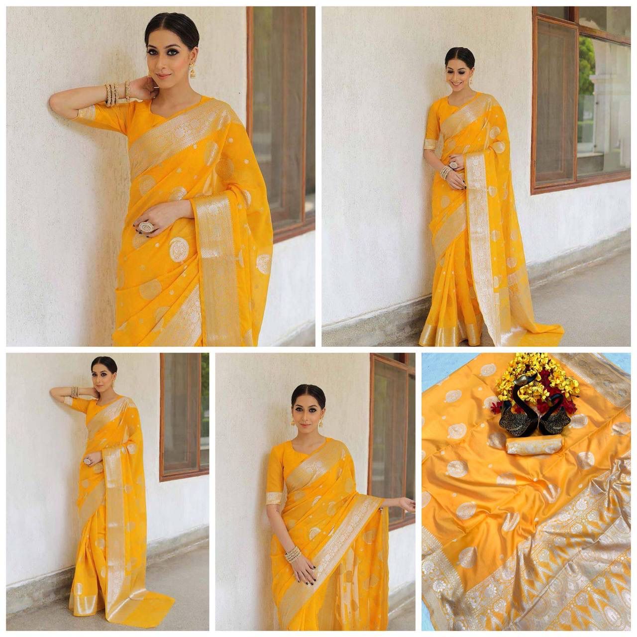 SF 657 Shubh Banarasi Lichi Silk Designer Sarees Wholesale Price In Surat
